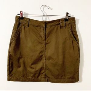 Cambridge Dry Goods 100% Cotton Mini Skirt with Flap Back Pockets Belt Loops 🤎